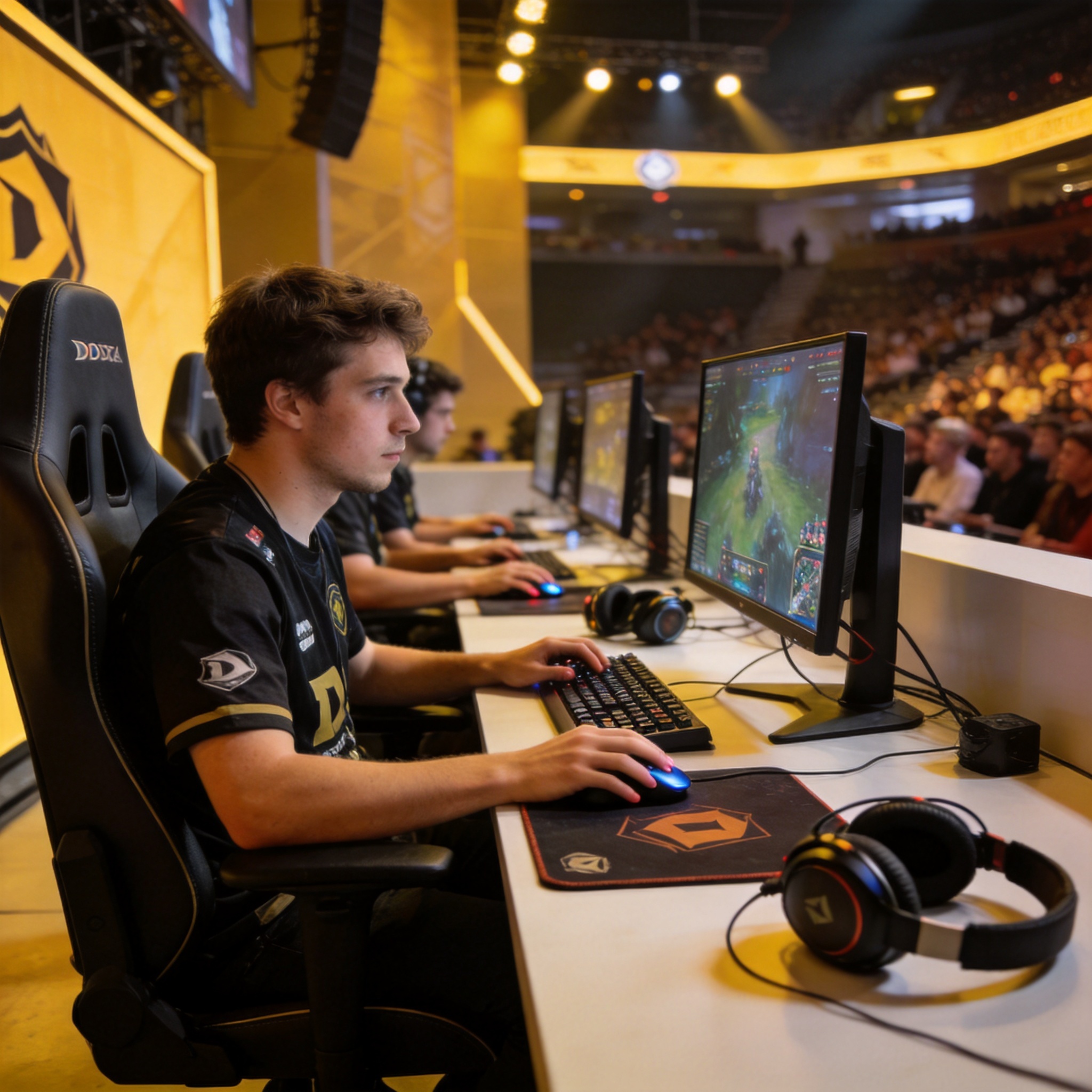 DOTA2国际邀请赛比赛现场选手对决